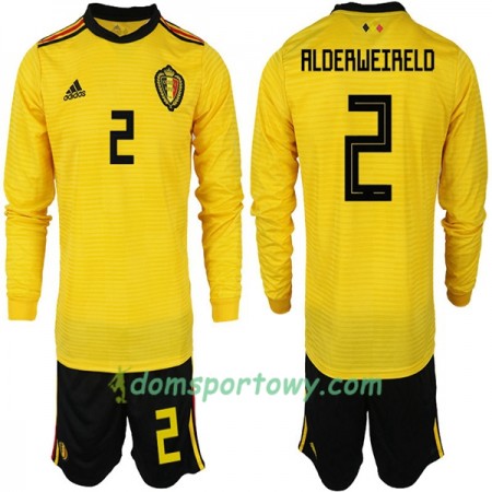 Koszulka Belgia ALDERWEIRELD 2 Dziecięcy Wyjazdowe Koszulki Piłkarskie Mistrzostwa Świata 2018 Długi Rękaw